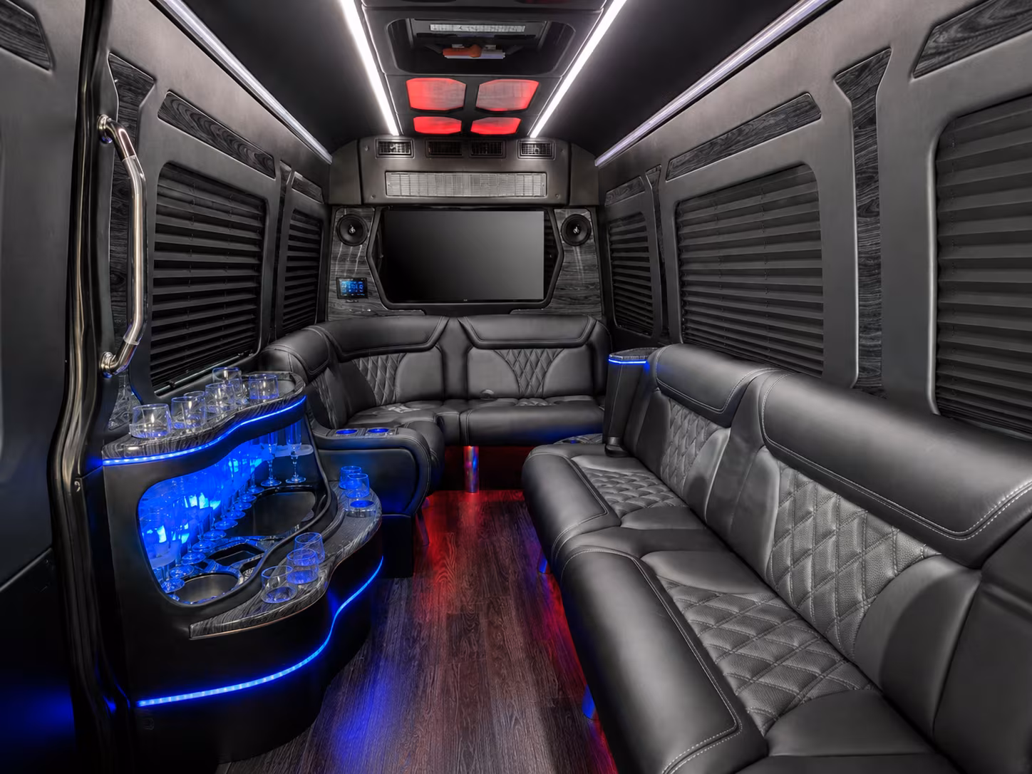 diamond bar 30 passenger party bus interior