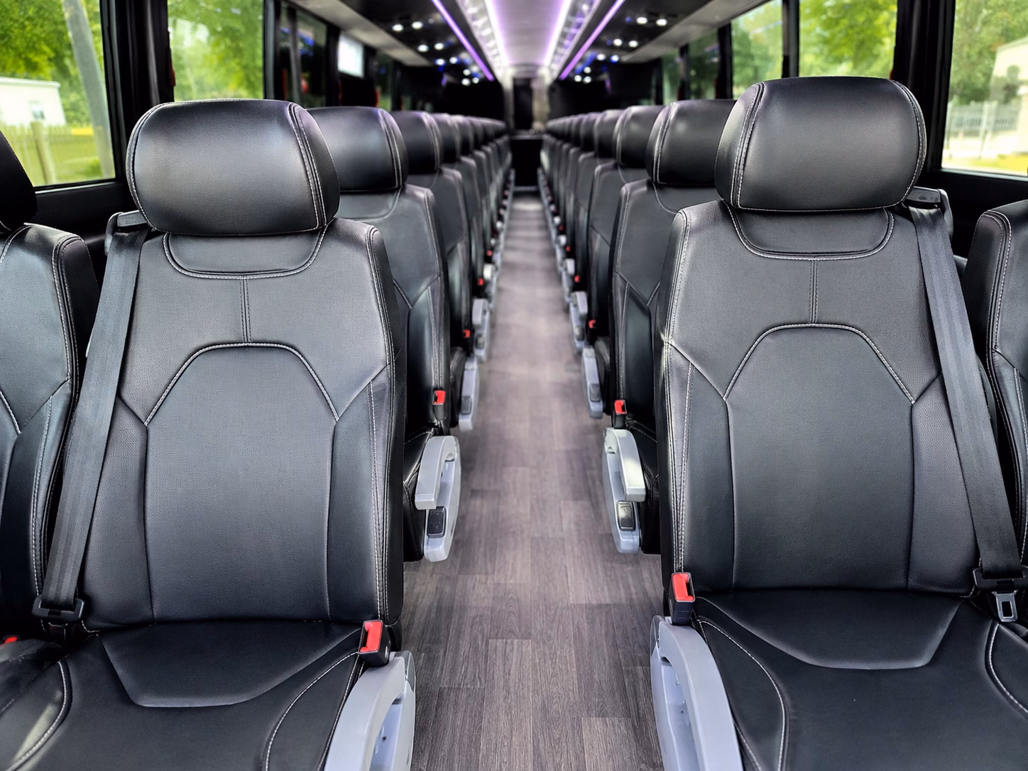 diamond bar charter bus rental interior